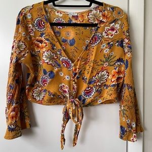 Multicolor flowy crop top